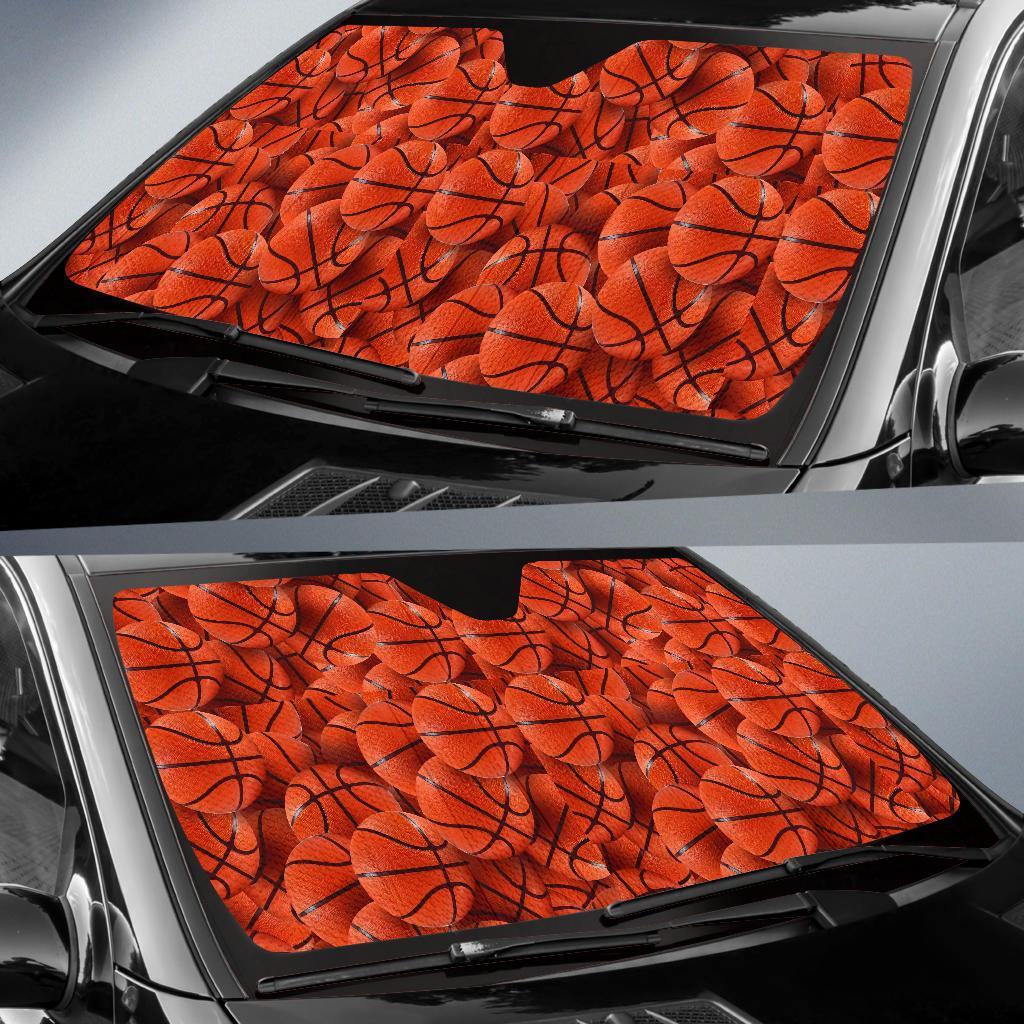 Pattern Print Basketball Car Sun Shade-grizzshop