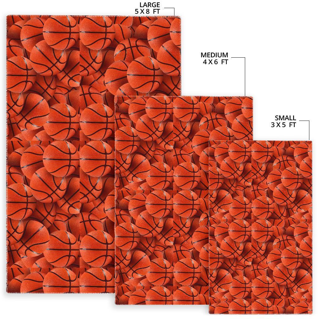 Pattern Print Basketball Floor Mat-grizzshop