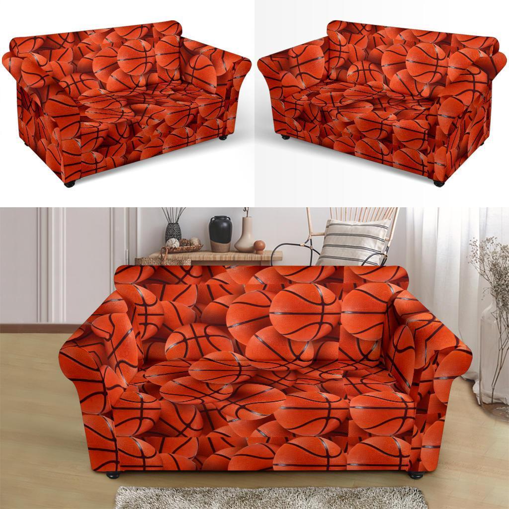 Pattern Print Basketball Loveseat Cover-grizzshop