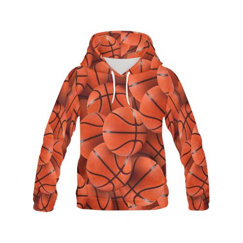 Pattern Print Basketball Men Pullover Hoodie-grizzshop