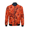 Pattern Print Basketball Men's Bomber Jacket-grizzshop