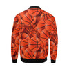 Pattern Print Basketball Men's Bomber Jacket-grizzshop