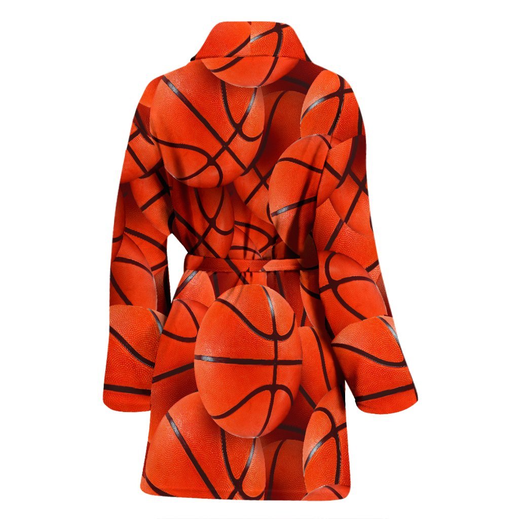 Pattern Print Basketball Women Long Robe-grizzshop