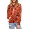 Pattern Print Basketball Women Pullover Hoodie-grizzshop