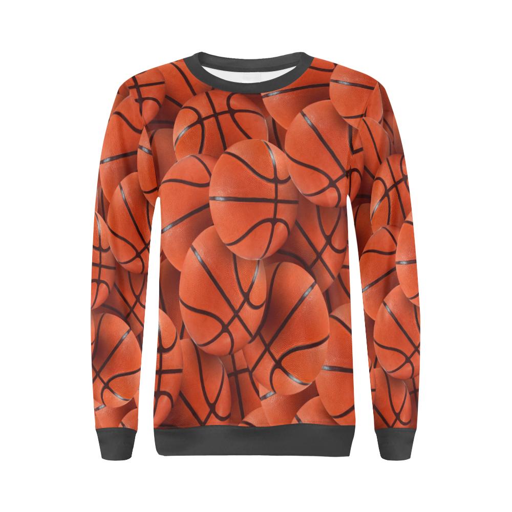 Pattern Print Basketball Women's Sweatshirt-grizzshop