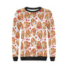 Pattern Print Basset Hound Dog Women Crewneck Sweatshirt-grizzshop