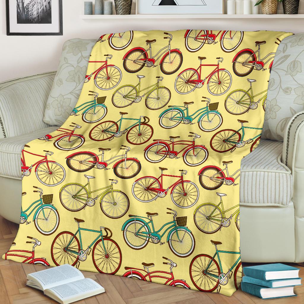 Pattern Print Bicycle Blanket-grizzshop