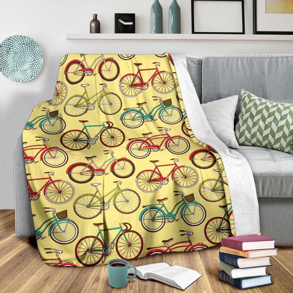 Pattern Print Bicycle Blanket-grizzshop