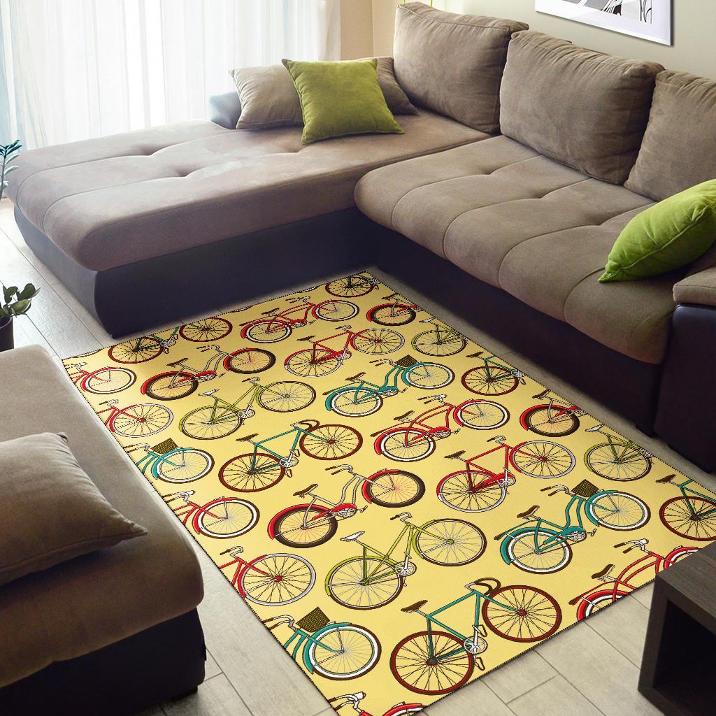 Pattern Print Bicycle Floor Mat-grizzshop