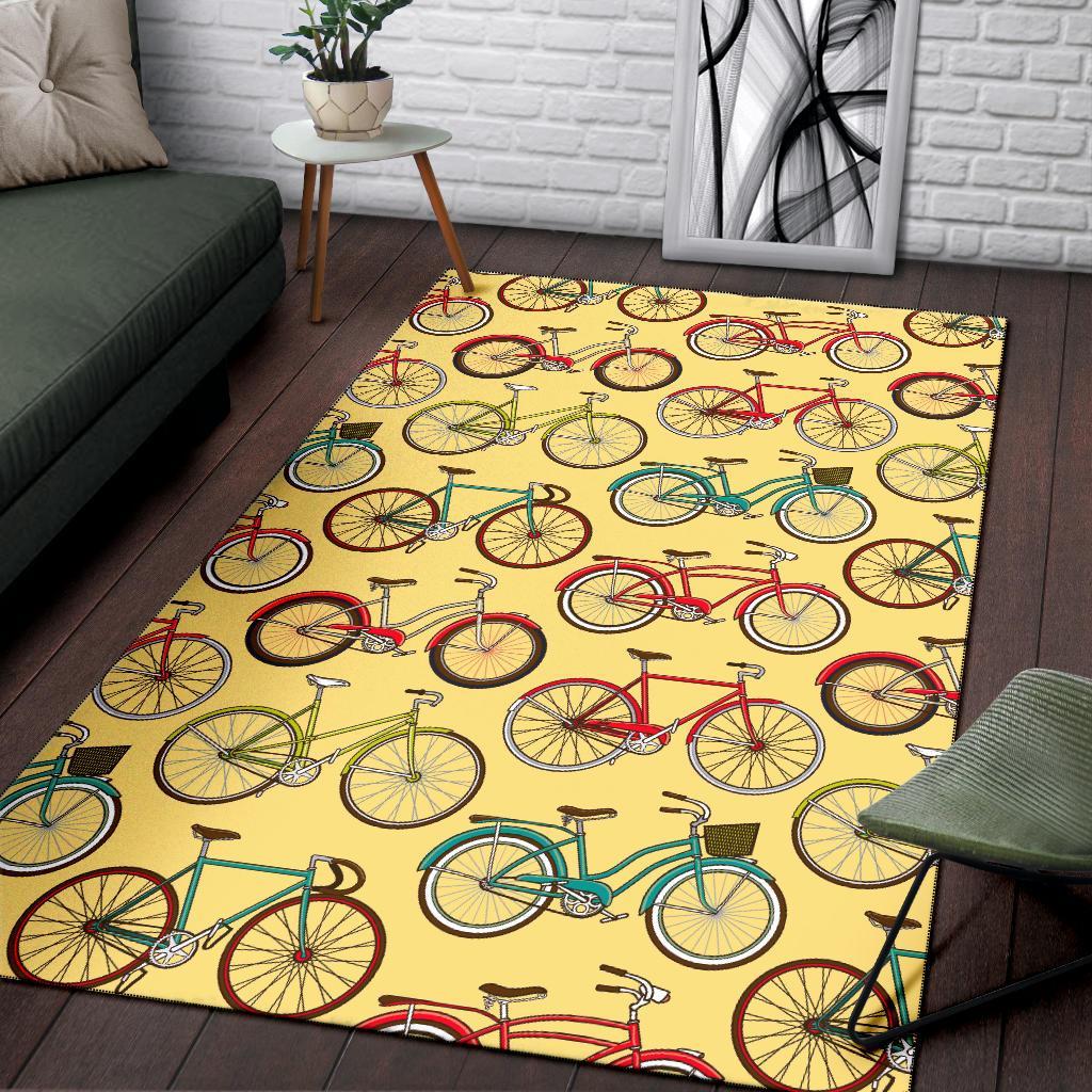 Pattern Print Bicycle Floor Mat-grizzshop