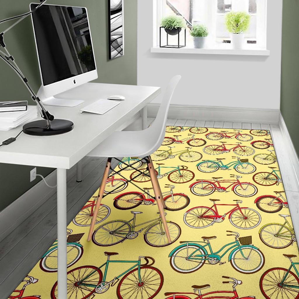 Pattern Print Bicycle Floor Mat-grizzshop