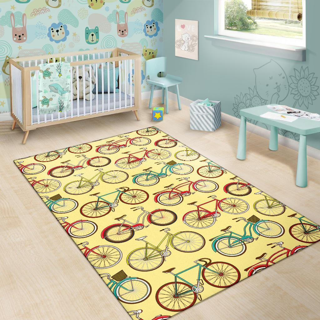 Pattern Print Bicycle Floor Mat-grizzshop