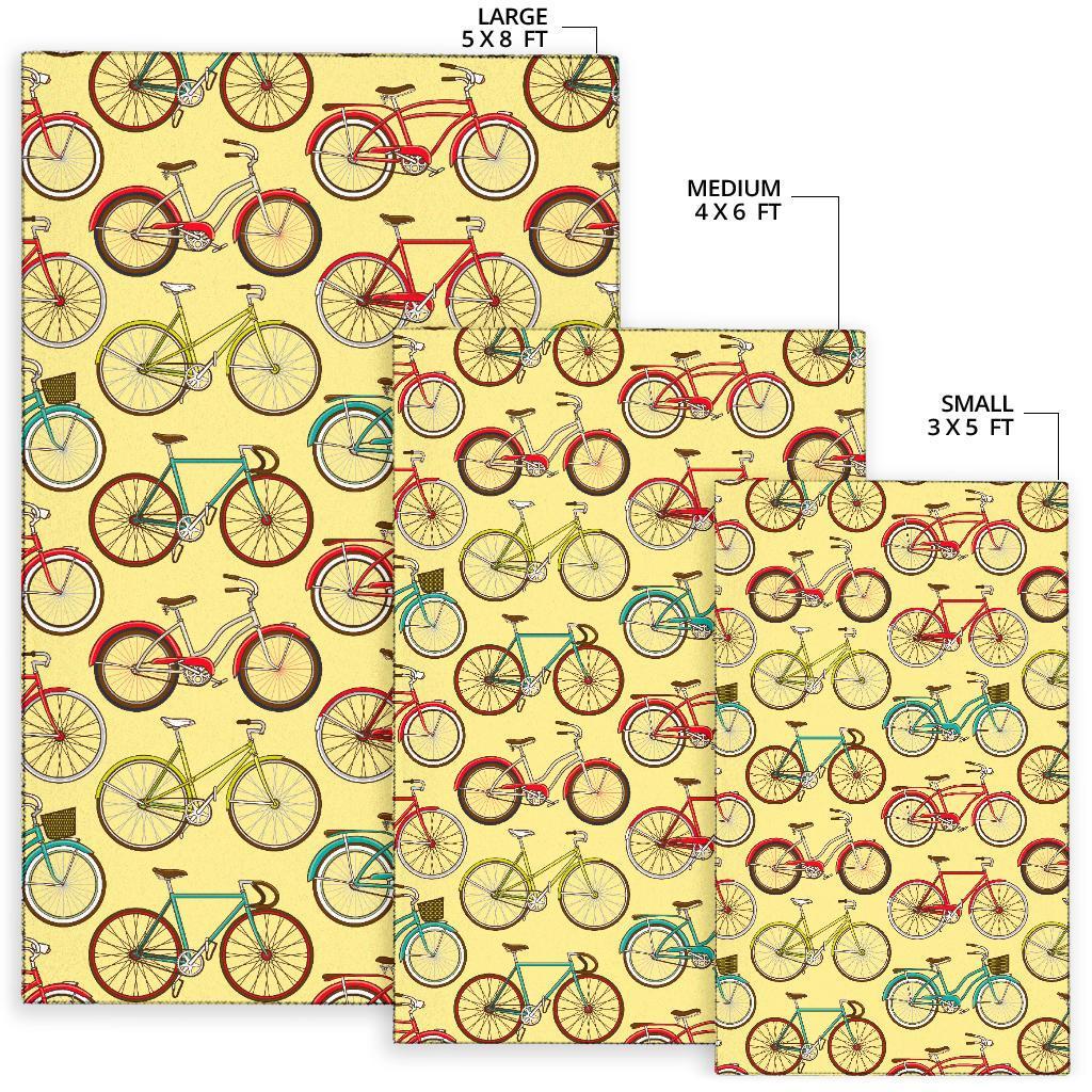 Pattern Print Bicycle Floor Mat-grizzshop