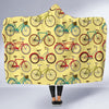 Pattern Print Bicycle Hooded Blanket-grizzshop