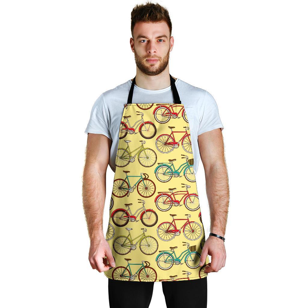Pattern Print Bicycle Men's Apron-grizzshop