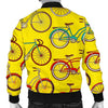 Pattern Print Bicycle Men's Bomber Jacket-grizzshop