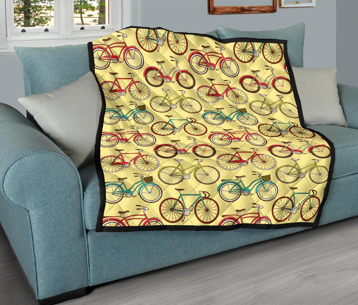 Pattern Print Bicycle Quilt-grizzshop