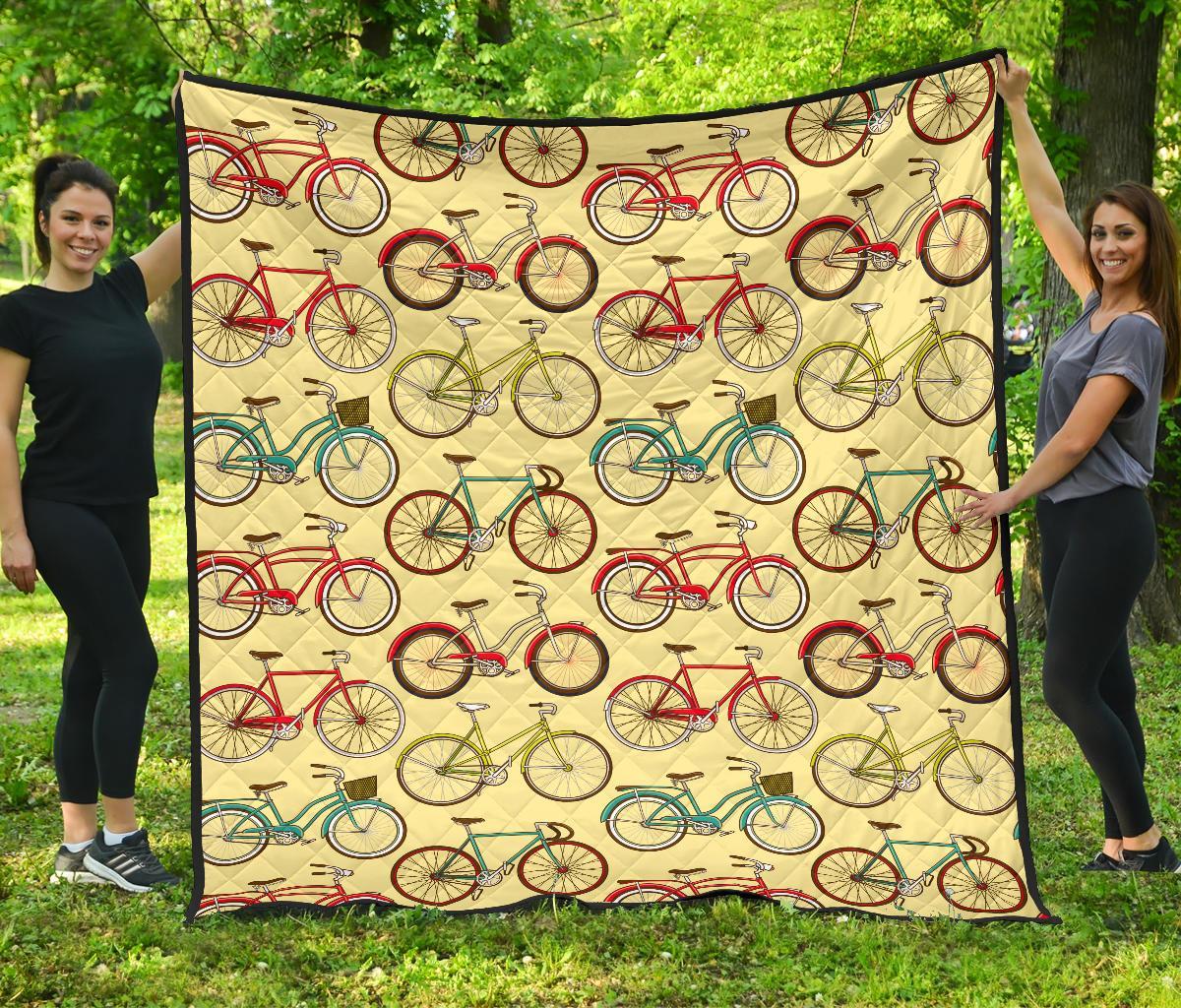 Pattern Print Bicycle Quilt-grizzshop