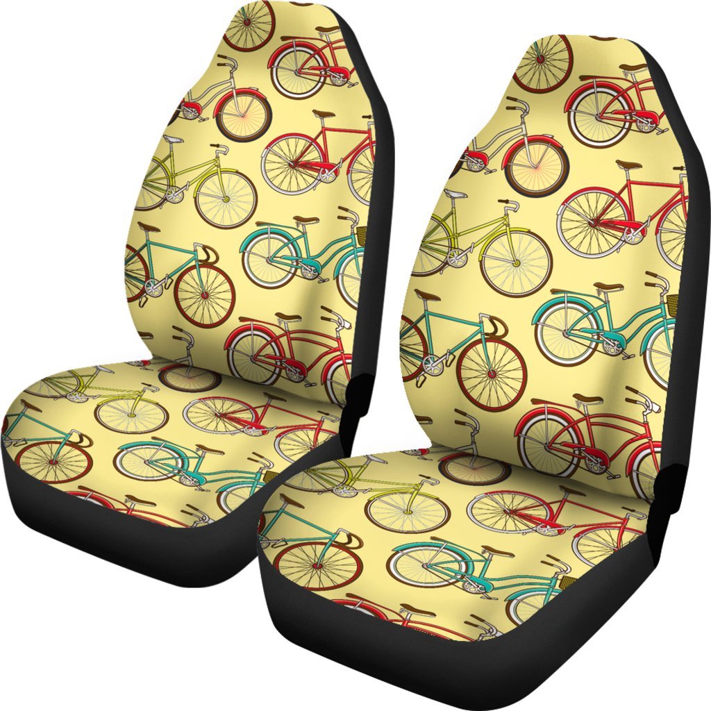 Pattern Print Bicycle Universal Fit Car Seat Covers-grizzshop