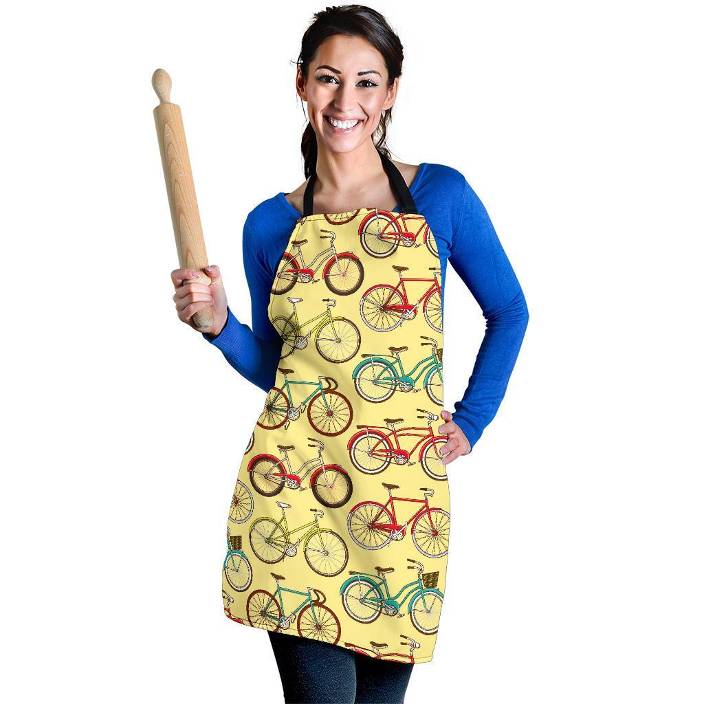 Pattern Print Bicycle Women's Apron-grizzshop