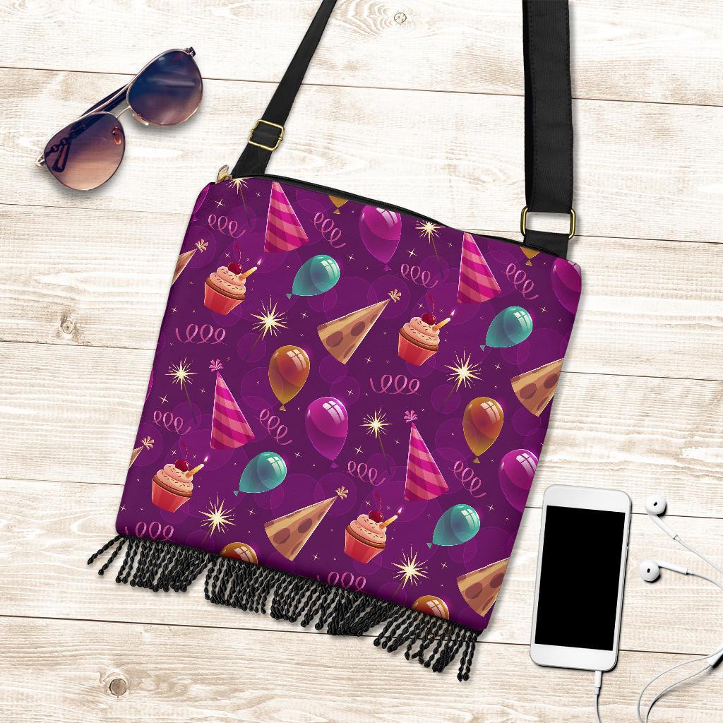 Pattern Print Birthday Crossbody bags-grizzshop