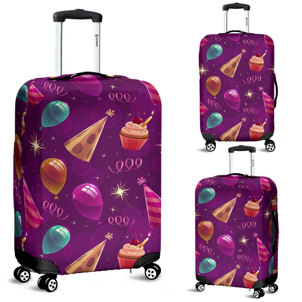 Pattern Print Birthday Luggage Cover Protector-grizzshop