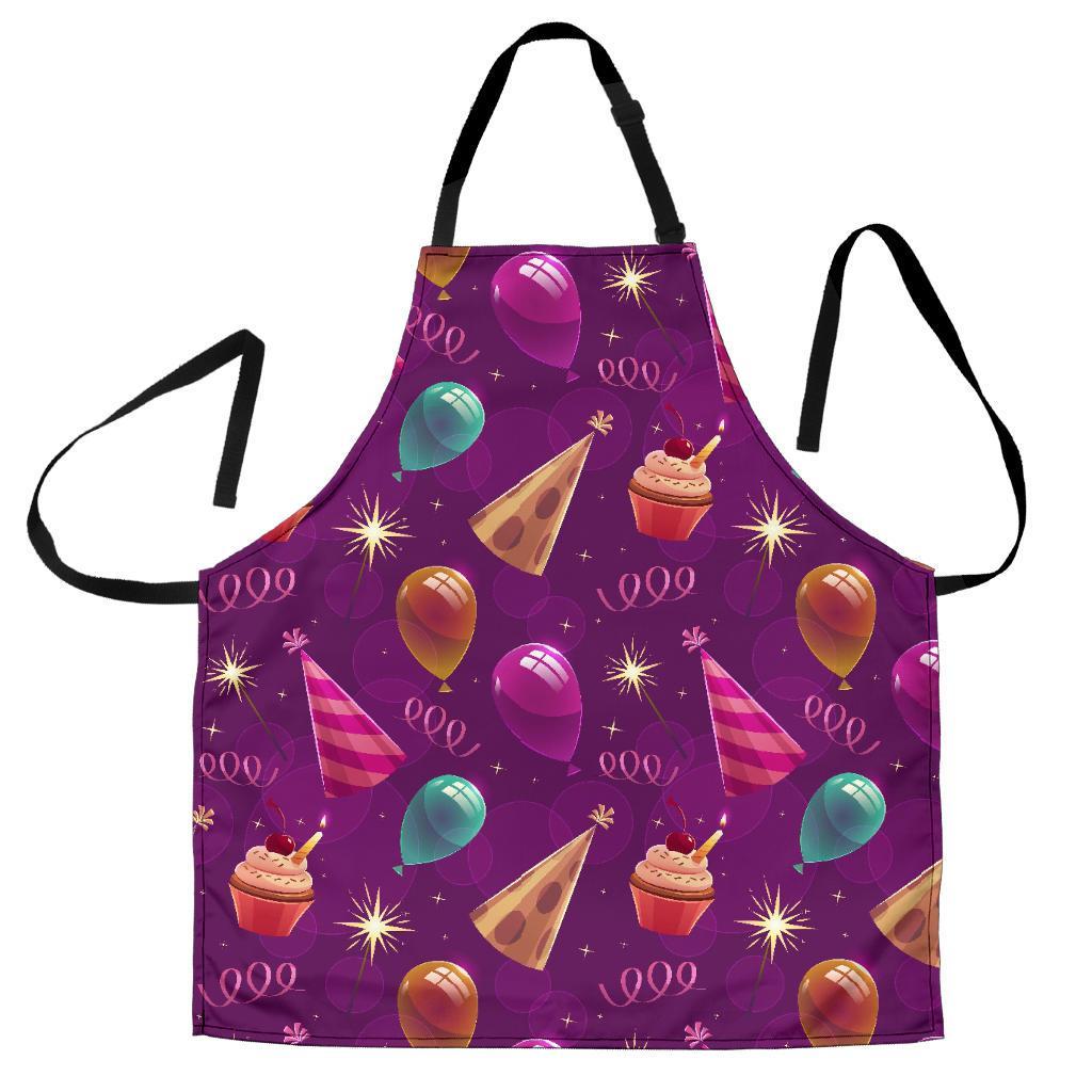 Pattern Print Birthday Men's Apron-grizzshop