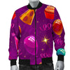 Pattern Print Birthday Men's Bomber Jacket-grizzshop