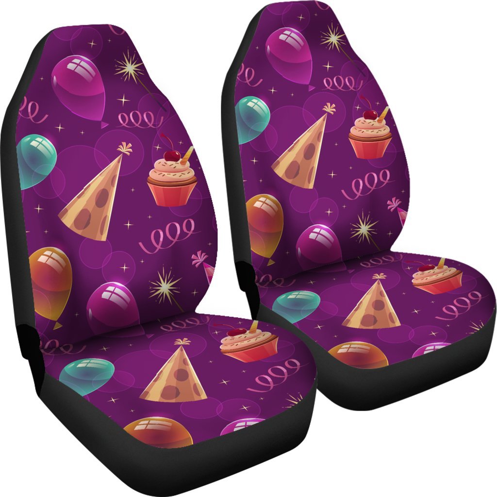 Pattern Print Birthday Universal Fit Car Seat Covers-grizzshop