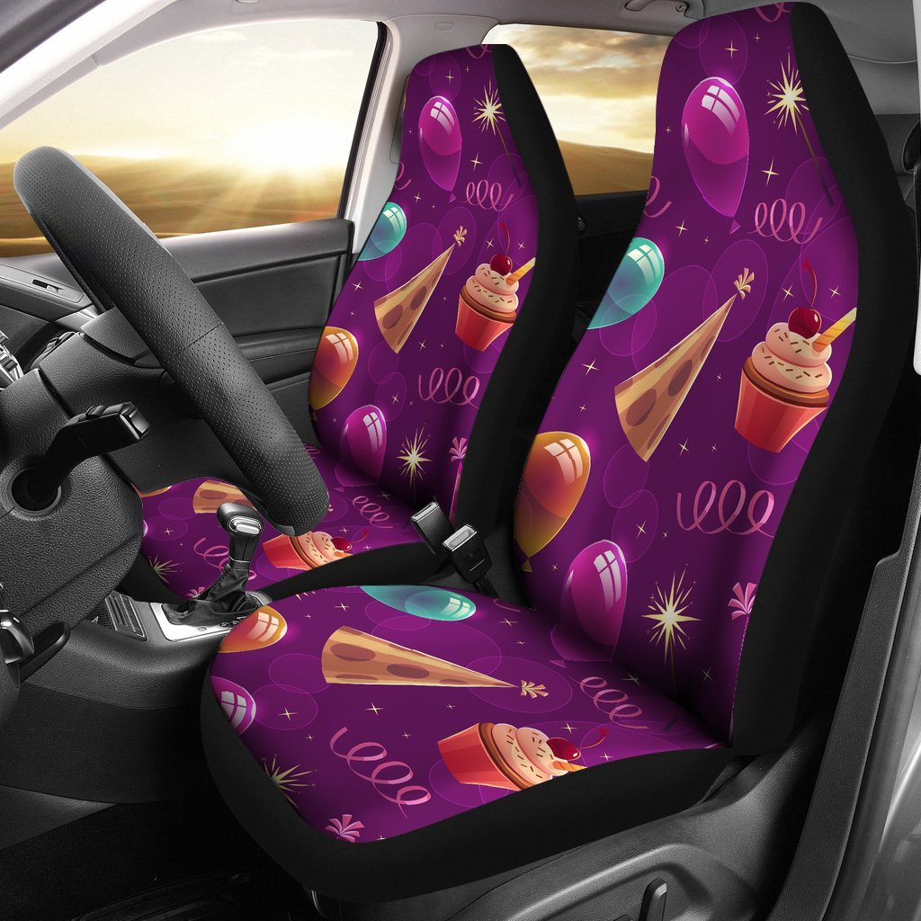 Pattern Print Birthday Universal Fit Car Seat Covers-grizzshop