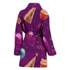 Pattern Print Birthday Women Long Robe-grizzshop