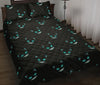 Pattern Print Black Cat Bed Set Quilt-grizzshop