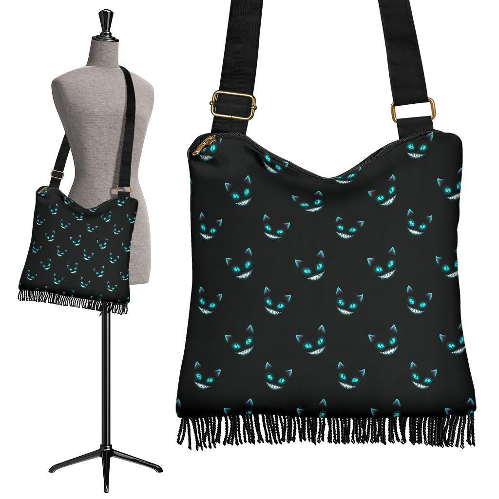 Pattern Print Black Cat Crossbody bags-grizzshop