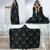 Pattern Print Black Cat Hooded Blanket-grizzshop