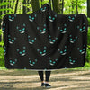 Pattern Print Black Cat Hooded Blanket-grizzshop