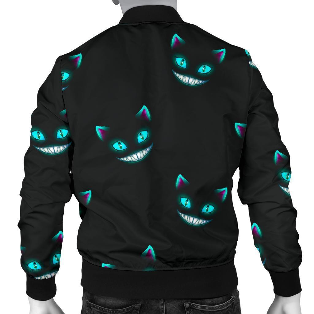 Pattern Print Black Cat Men's Bomber Jacket-grizzshop