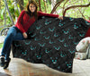 Pattern Print Black Cat Quilt-grizzshop