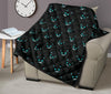 Pattern Print Black Cat Quilt-grizzshop