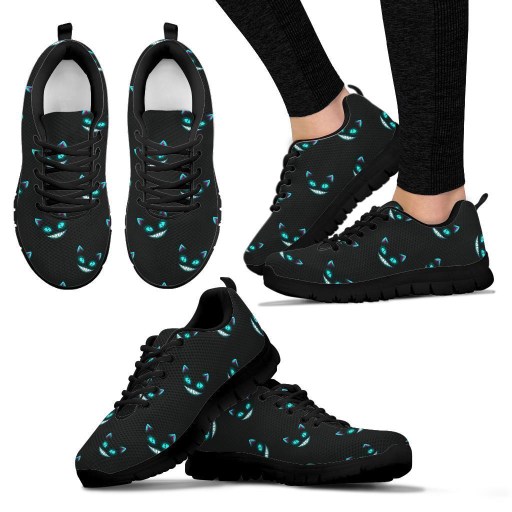 Pattern Print Black Cat Sneaker Shoes For Men Women-grizzshop