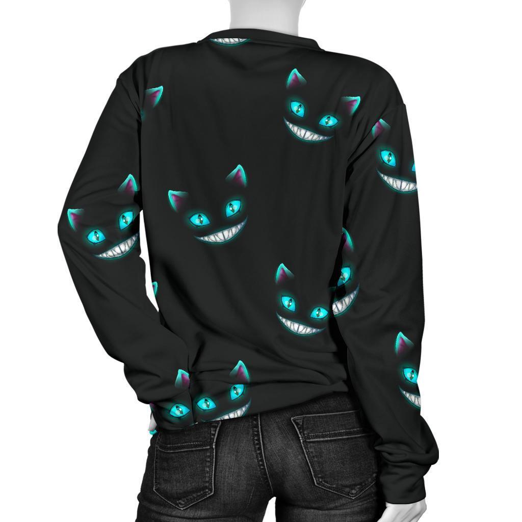 Pattern Print Black Cat Women's Sweatshirt-grizzshop