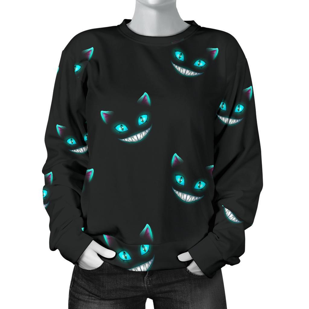 Pattern Print Black Cat Women's Sweatshirt-grizzshop