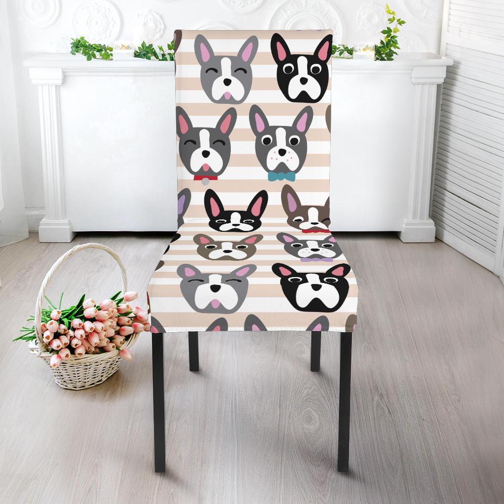 Pattern Print Boston Terrier Chair Cover-grizzshop