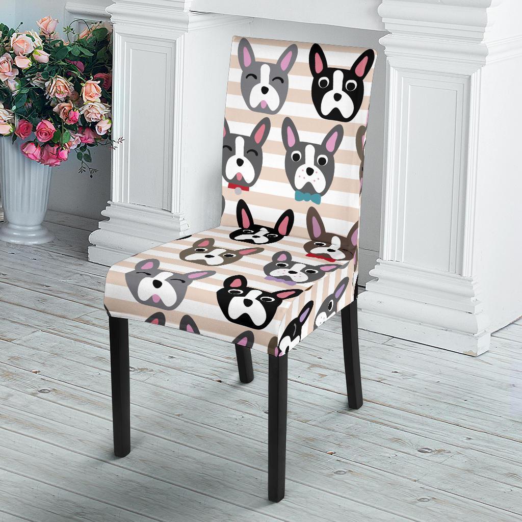 Pattern Print Boston Terrier Chair Cover-grizzshop