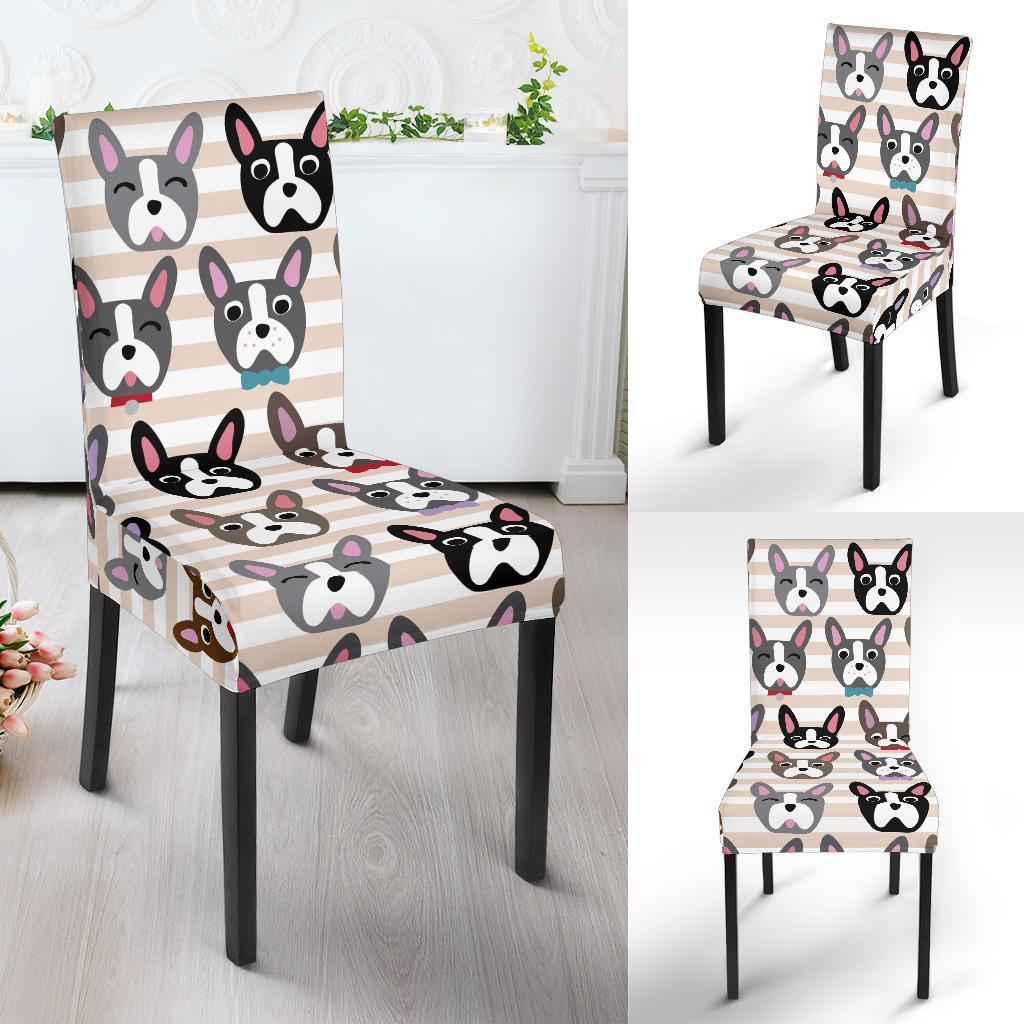 Pattern Print Boston Terrier Chair Cover-grizzshop