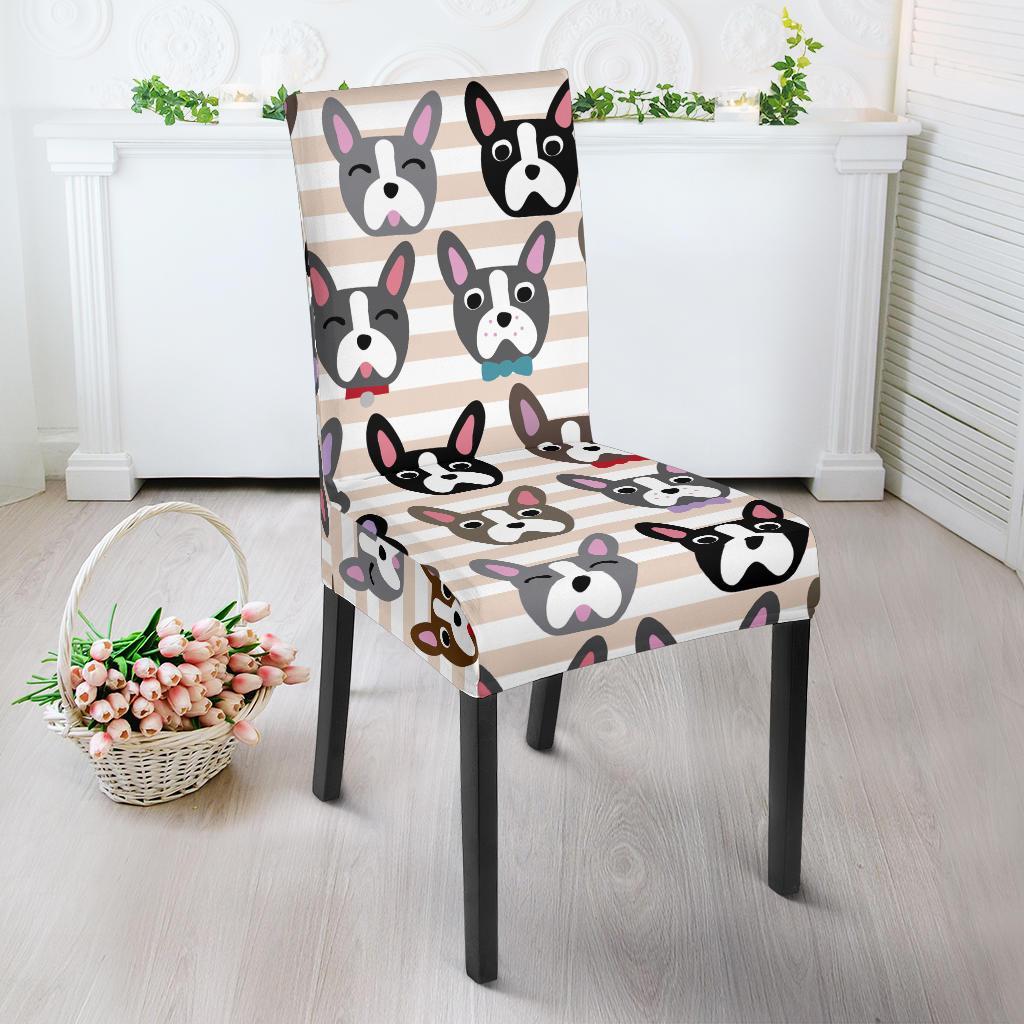 Pattern Print Boston Terrier Chair Cover-grizzshop