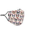 Pattern Print Boston Terrier Face Mask-grizzshop