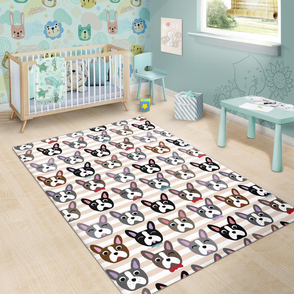 Pattern Print Boston Terrier Floor Mat-grizzshop