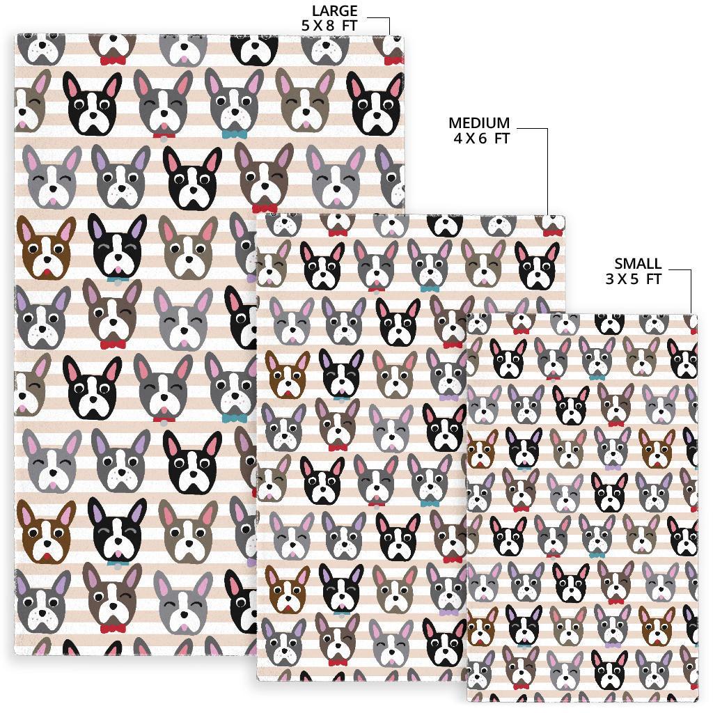 Pattern Print Boston Terrier Floor Mat-grizzshop