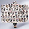 Pattern Print Boston Terrier Hooded Blanket-grizzshop