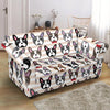 Pattern Print Boston Terrier Loveseat Cover-grizzshop